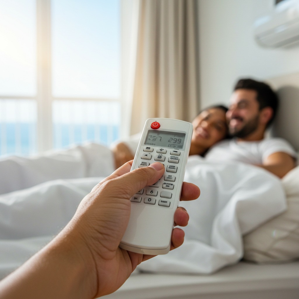 Cota do Ar condicionado para os noivos nao passarem calor